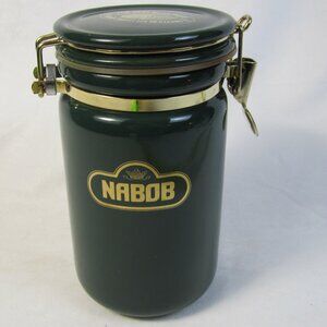 Nabob Ceramic Green Coffee Canister